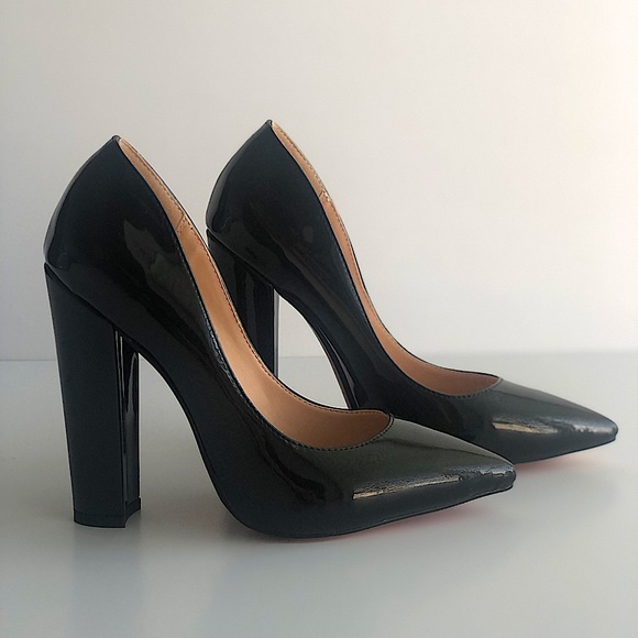 Black block high heels - Picture 3 of 9